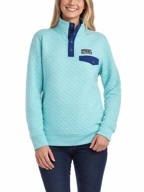 Patagonia Quilted Snap-T Pullover Teal Size Medium Howling Turquoise